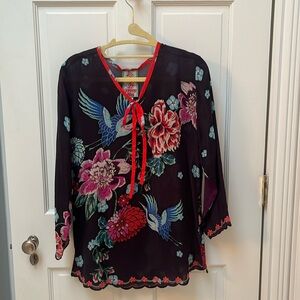 Johnny Was silk blouse